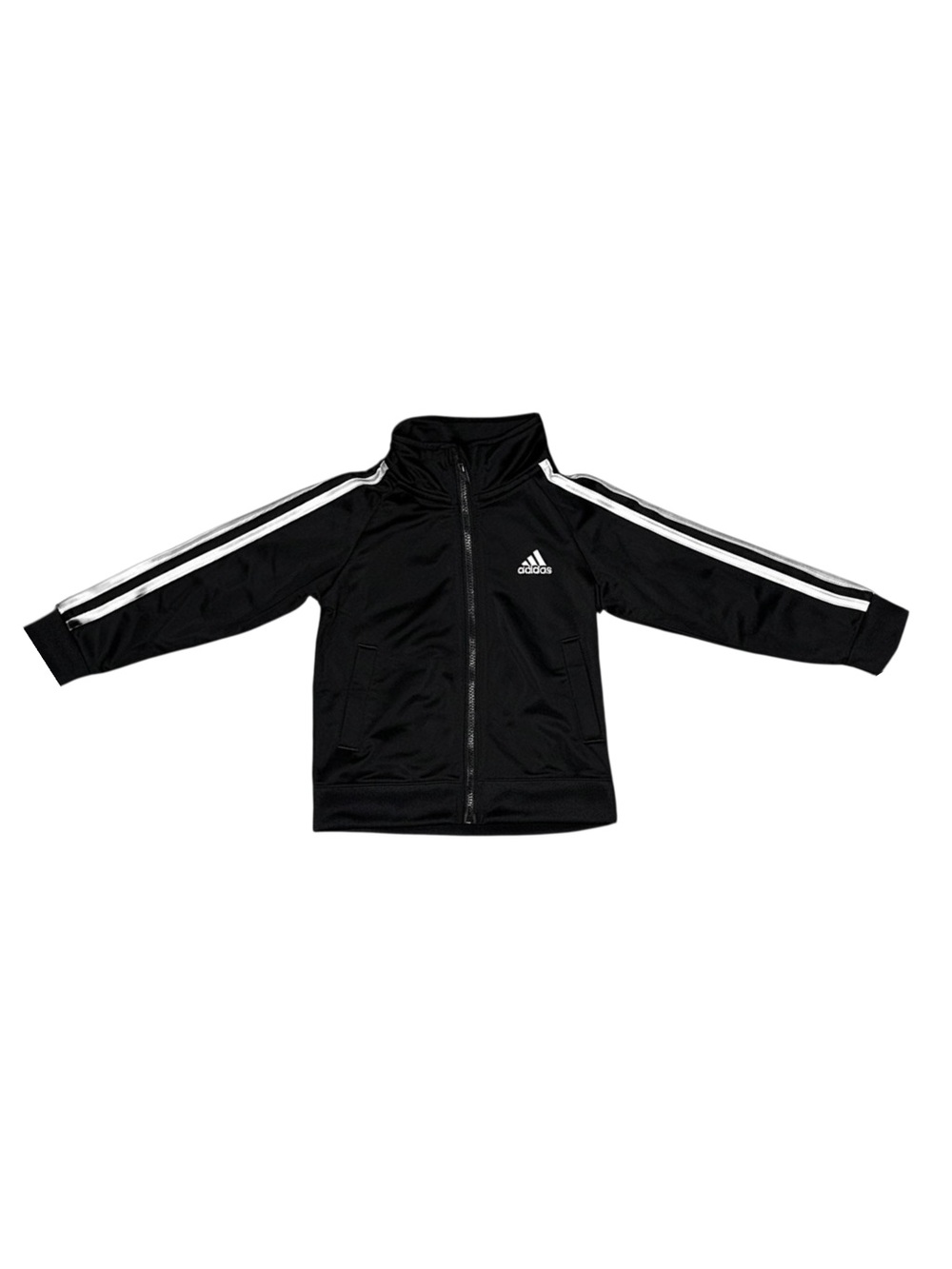 adidas Black Zip Hoodie with Silver Logo